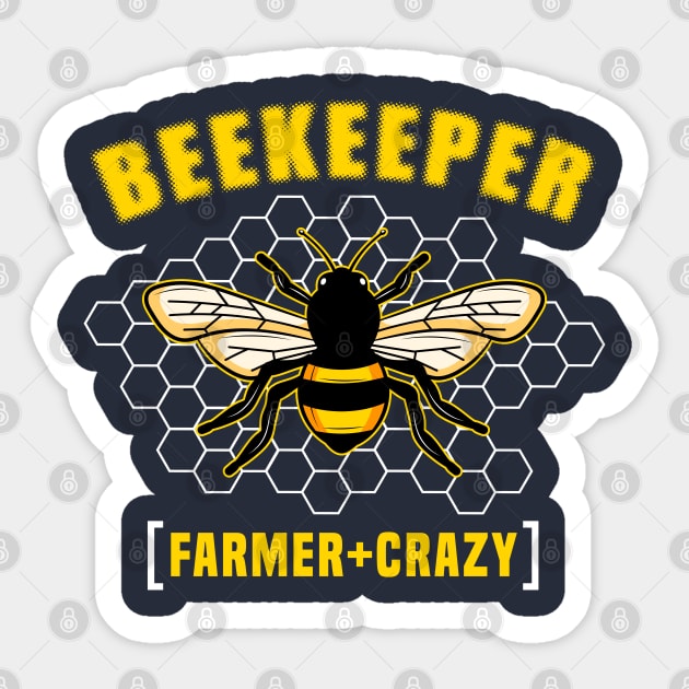 Beekeeper Bee Keeper Apiary Honey gift idea present Sticker by MARESDesign